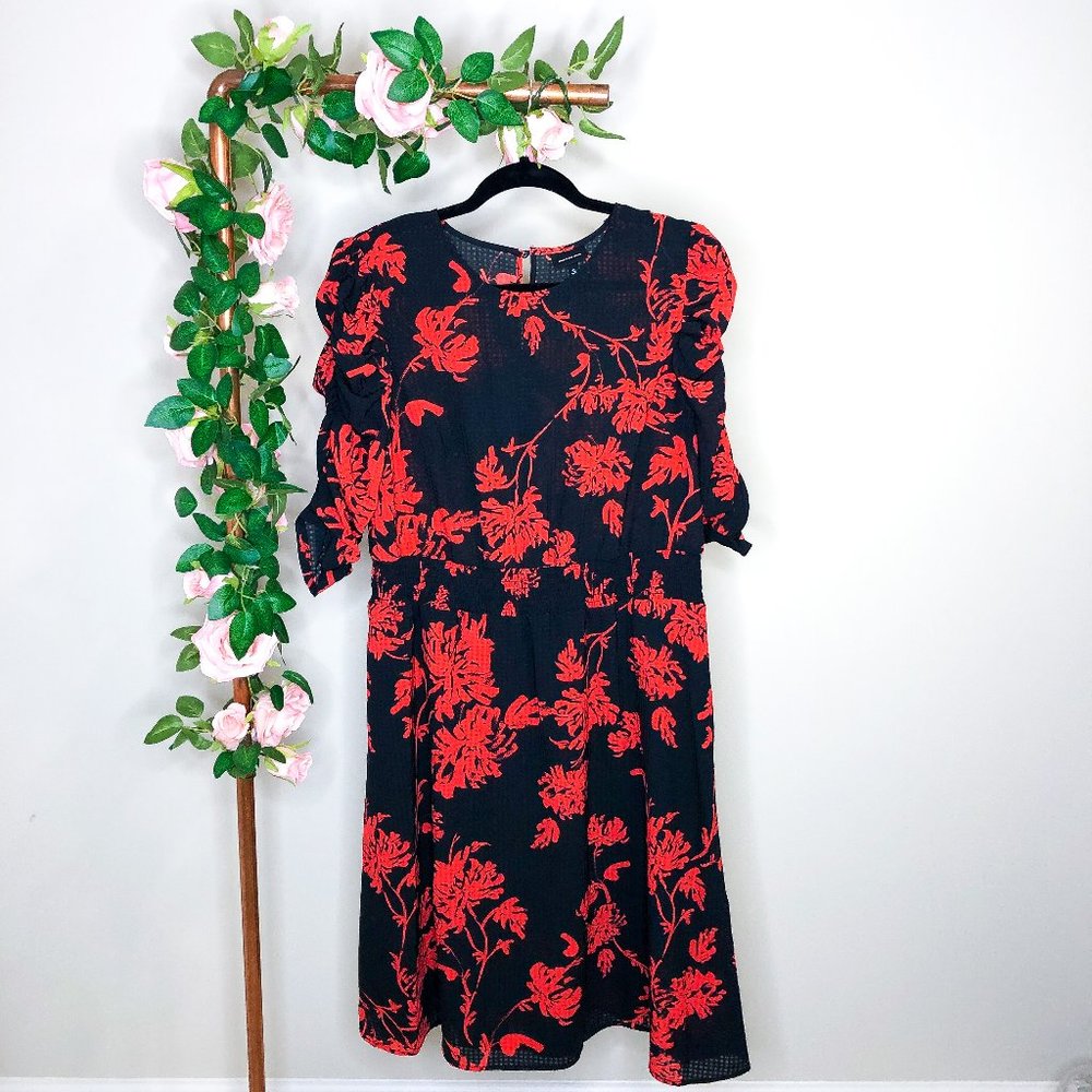 3/$30 Who What Wear Foliage Print Mini Dress